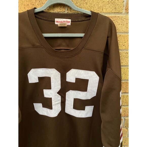 Cleveland Browns Jim Brown Throwback Jersey 1964 Mitchell & Ness Men’s Size 54 - Picture 5 of 7